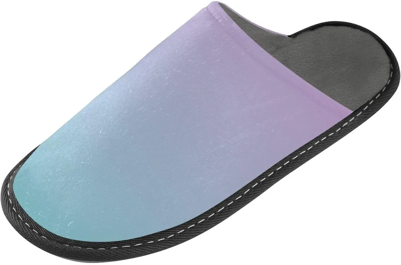 Dark Green Gradient House Slippers for Women Men Non-Slip Fluffy Slippers