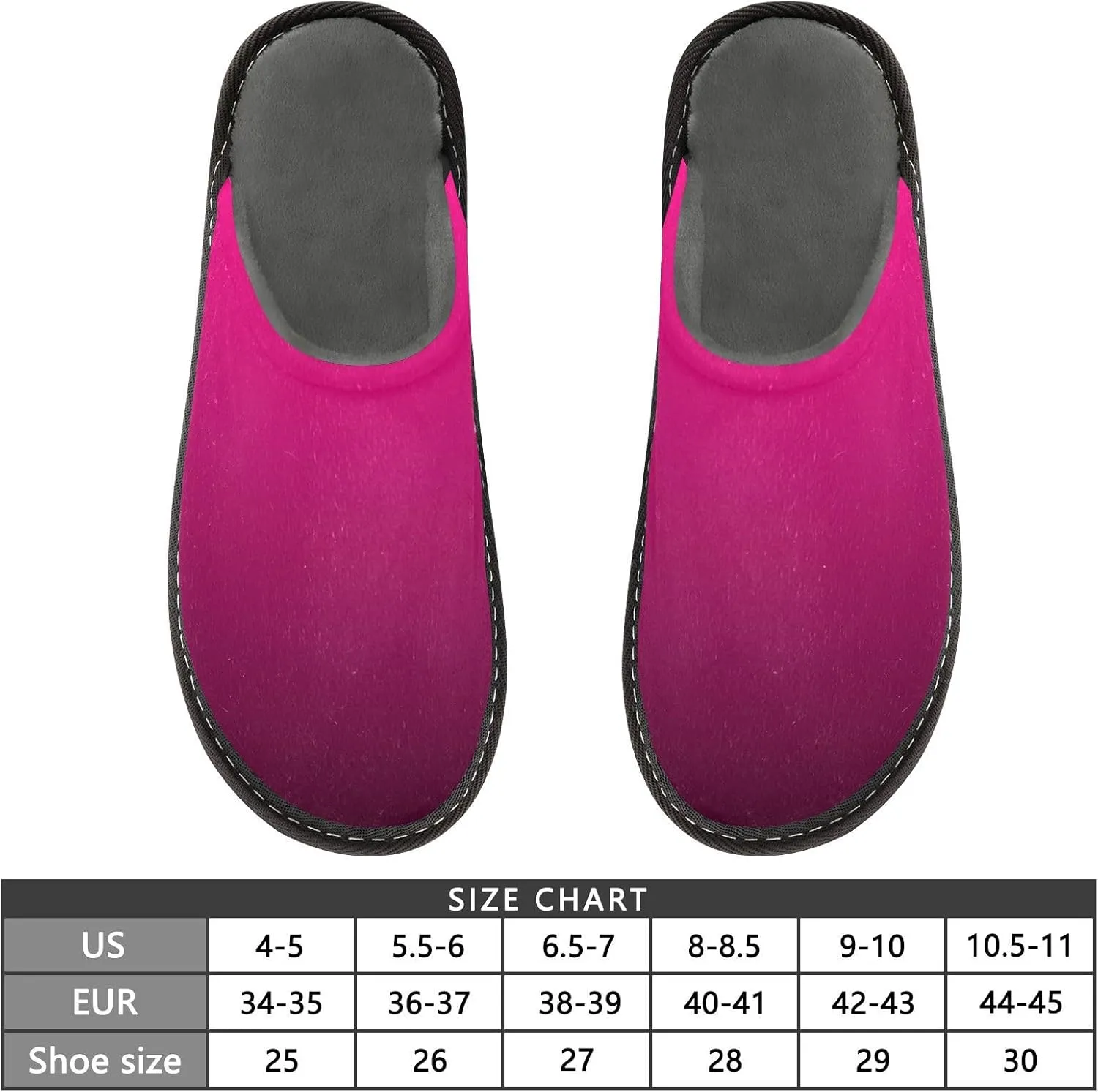 Dark Green Gradient House Slippers for Women Men Non-Slip Fluffy Slippers
