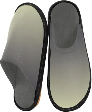 Dark Green Gradient House Slippers for Women Men Non-Slip Fluffy Slippers