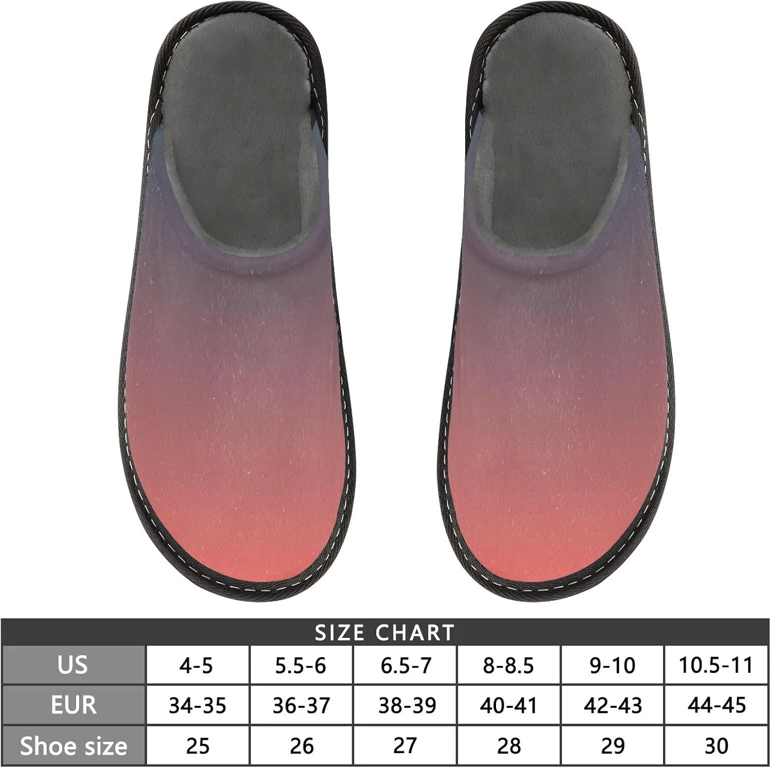 Dark Green Gradient House Slippers for Women Men Non-Slip Fluffy Slippers