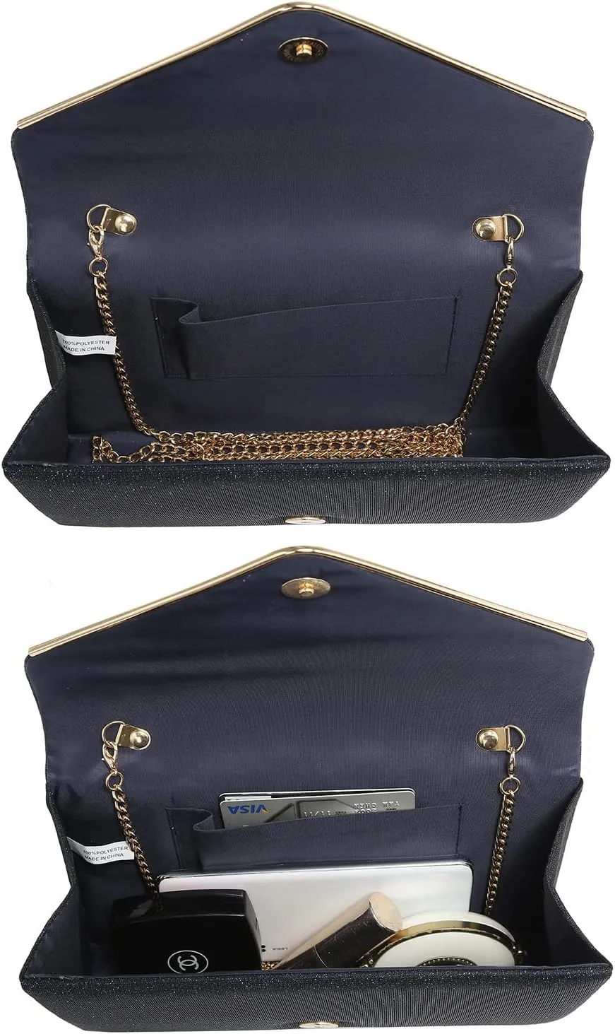 Dasein Women Glistening Clutches Handbags Evening Bags Wedding Purses Cocktail Prom Party Clutches