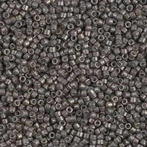 DB 1186, Galvanized Semi-Frosted Graphite Gray - Miyuki Delica Beads - Size 11 - 5 grams - Japanese Cylinder Seed Beads - Wholesale & Retail