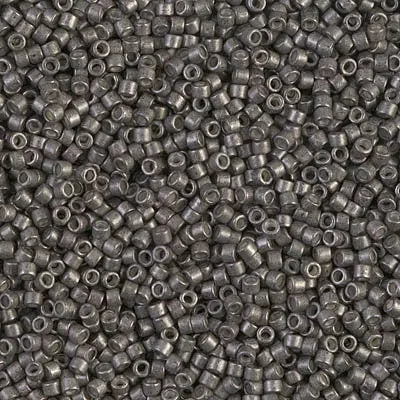 DB 1186, Galvanized Semi-Frosted Graphite Gray - Miyuki Delica Beads - Size 11 - 5 grams - Japanese Cylinder Seed Beads - Wholesale & Retail