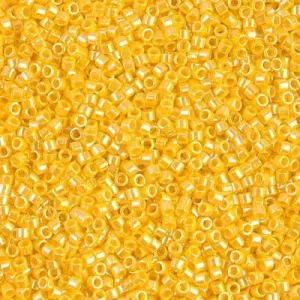 DB 1562, Opaque Canary Yellow Luster - Miyuki Delica Beads - Size 11 - 5 grams - Japanese Cylinder Seed Beads - Wholesale & Retail