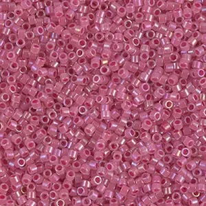DB 1742, Mauve/Rose Inside Color Lined-Opal-AB - Miyuki Delica Beads - Size 11 - 5 grams - Japanese Cylinder Seed Beads - Retail & Wholesale