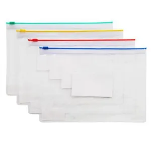 Deli PVC View Zip Bags A4 Pack of 12 E5526