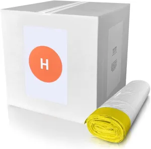 Delight Bags (Code H) 200 Count, Compatible with Simplehuman Code H, White, Drawstring Trash Bags, 8-9 Gallon, 30-35 Liter, 18.5’’ x 28’’, 1.2 Mil thick