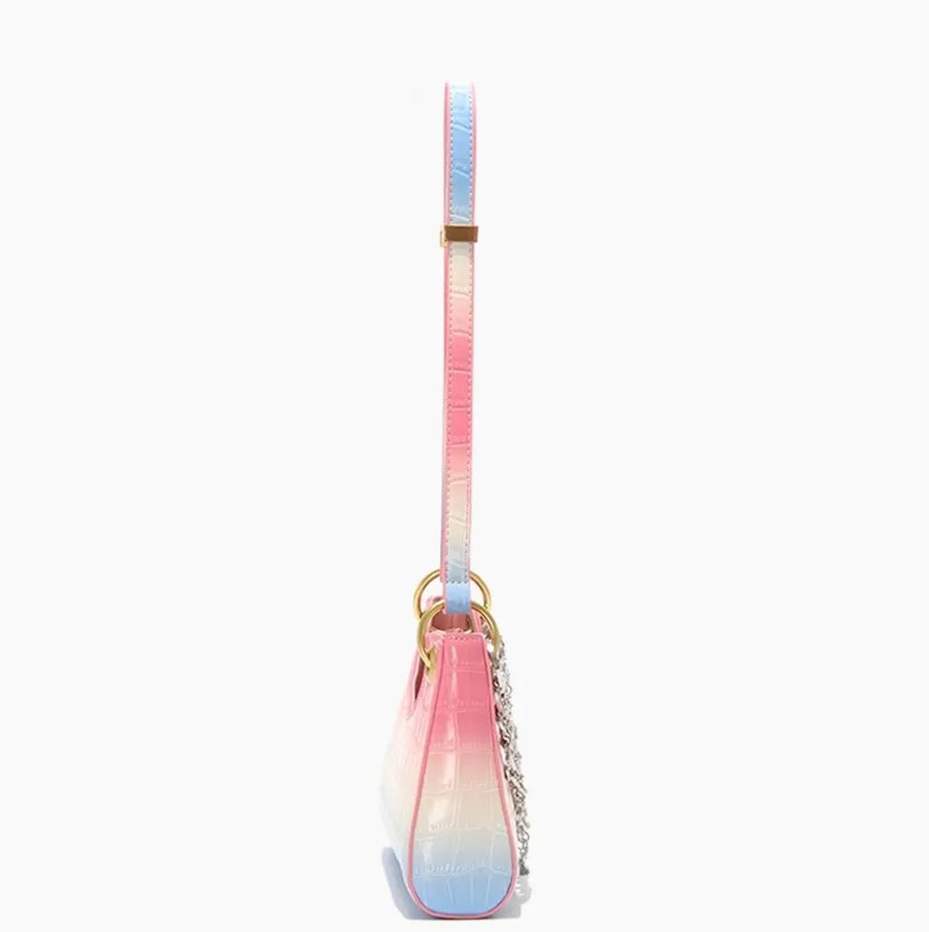 DJBM Women Pearl Handle Clutch Bag Superior Trendy Gradient Underarm Purse for Nightclub Gathering