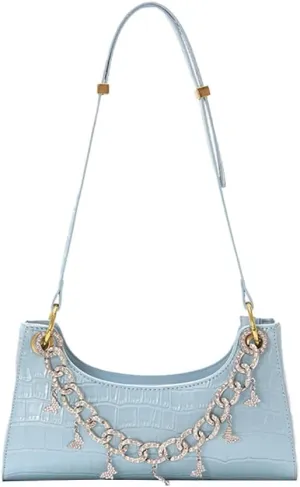 DJBM Women Pearl Handle Clutch Bag Superior Trendy Gradient Underarm Purse for Nightclub Gathering