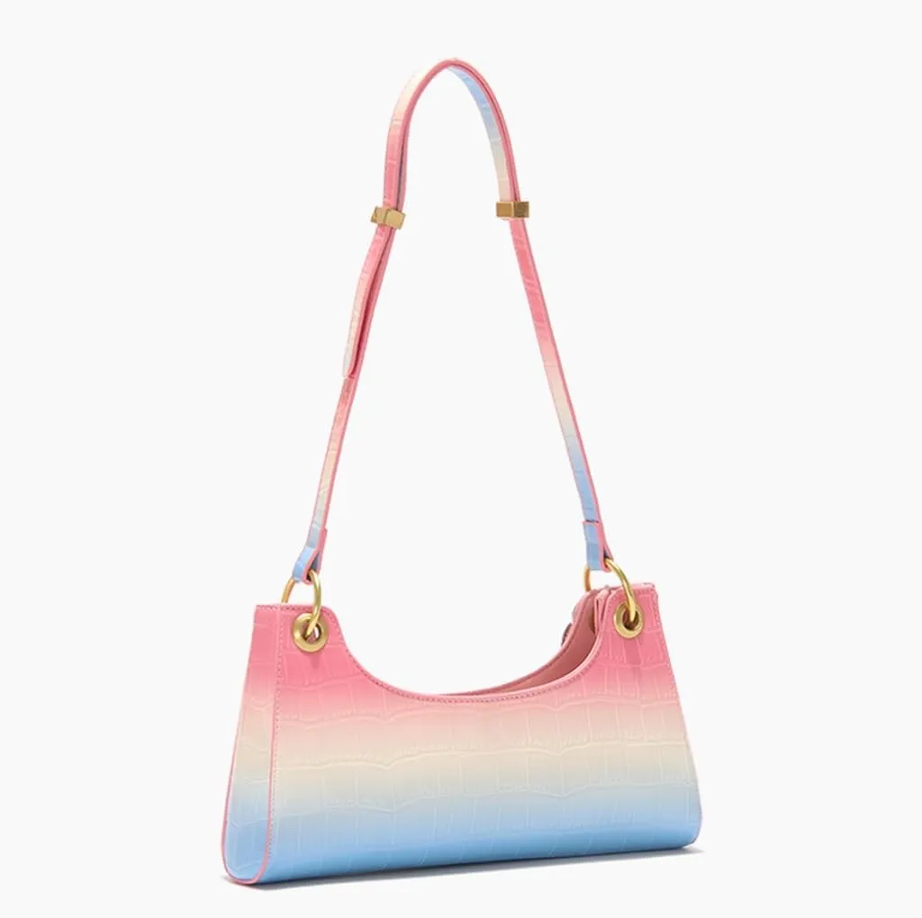 DJBM Women Pearl Handle Clutch Bag Superior Trendy Gradient Underarm Purse for Nightclub Gathering