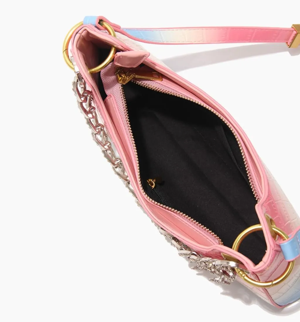 DJBM Women Pearl Handle Clutch Bag Superior Trendy Gradient Underarm Purse for Nightclub Gathering