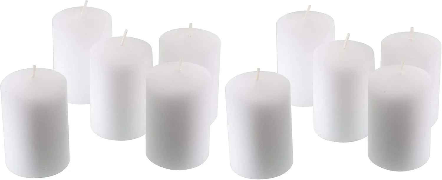 D'light Online 15 Hour Unscented White Emergency and Events Bulk Votive Candles for Wedding Votives, Luminary Candles, Restaurants, Churches, Bars, Parties, Spa and Decor (Set of 36 - White, 15 Hour)
