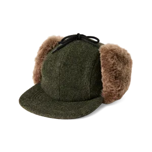Double Mackinaw Wool Cap - Forest Green / Acorn