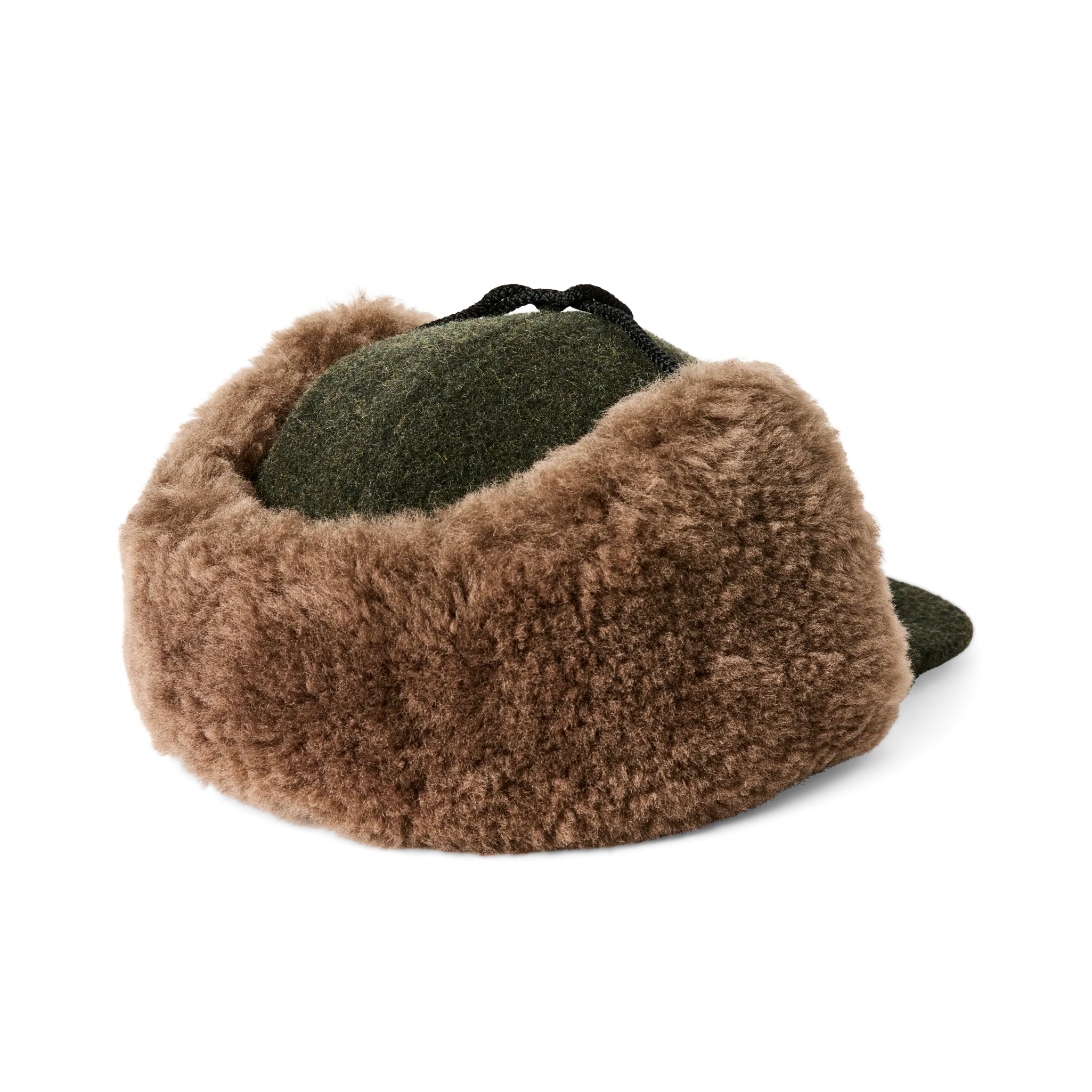 Double Mackinaw Wool Cap - Forest Green / Acorn