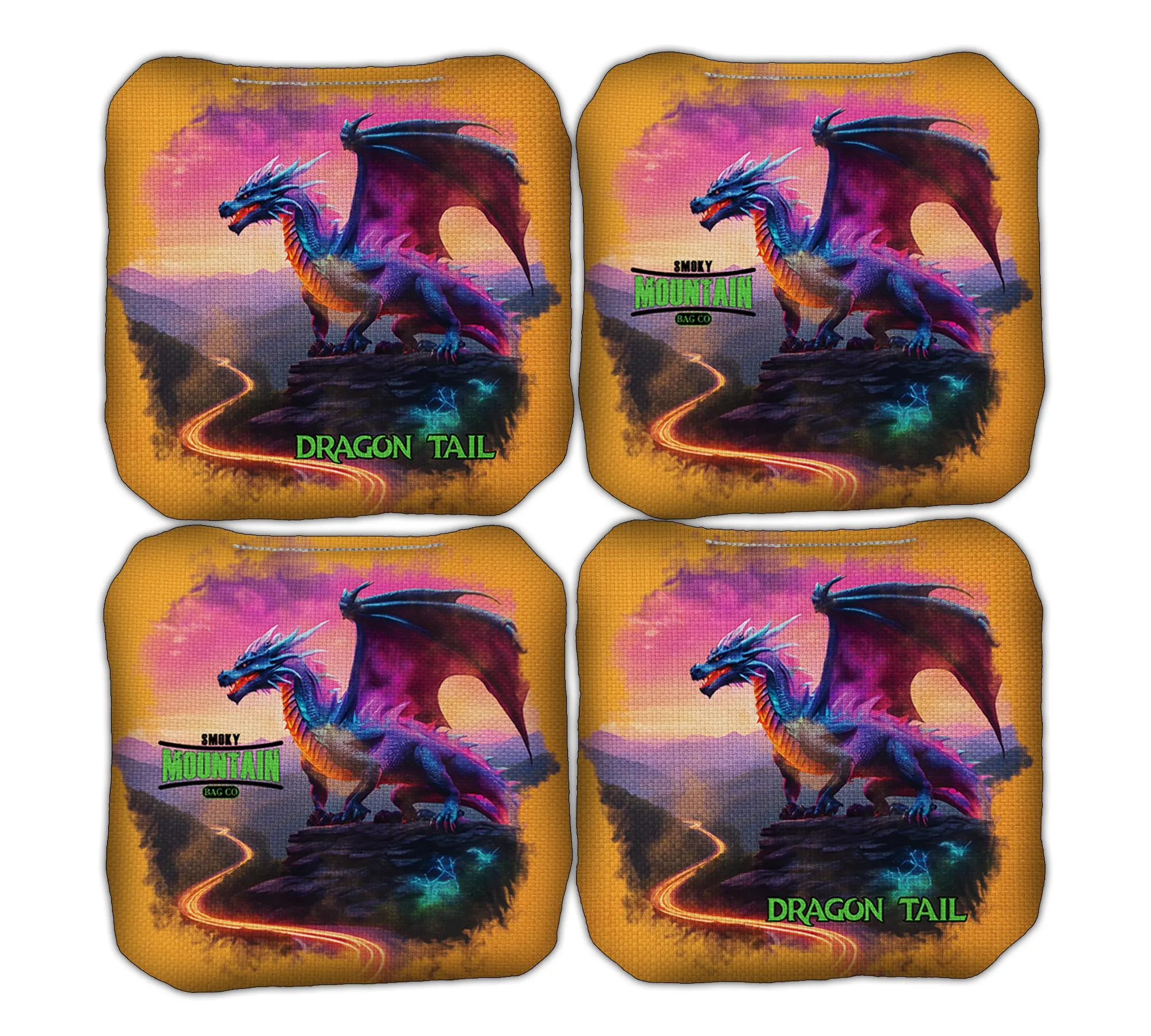 Dragon Tail - Professional Cornhole Bags - Set of 4 Bags - Speed 7/9