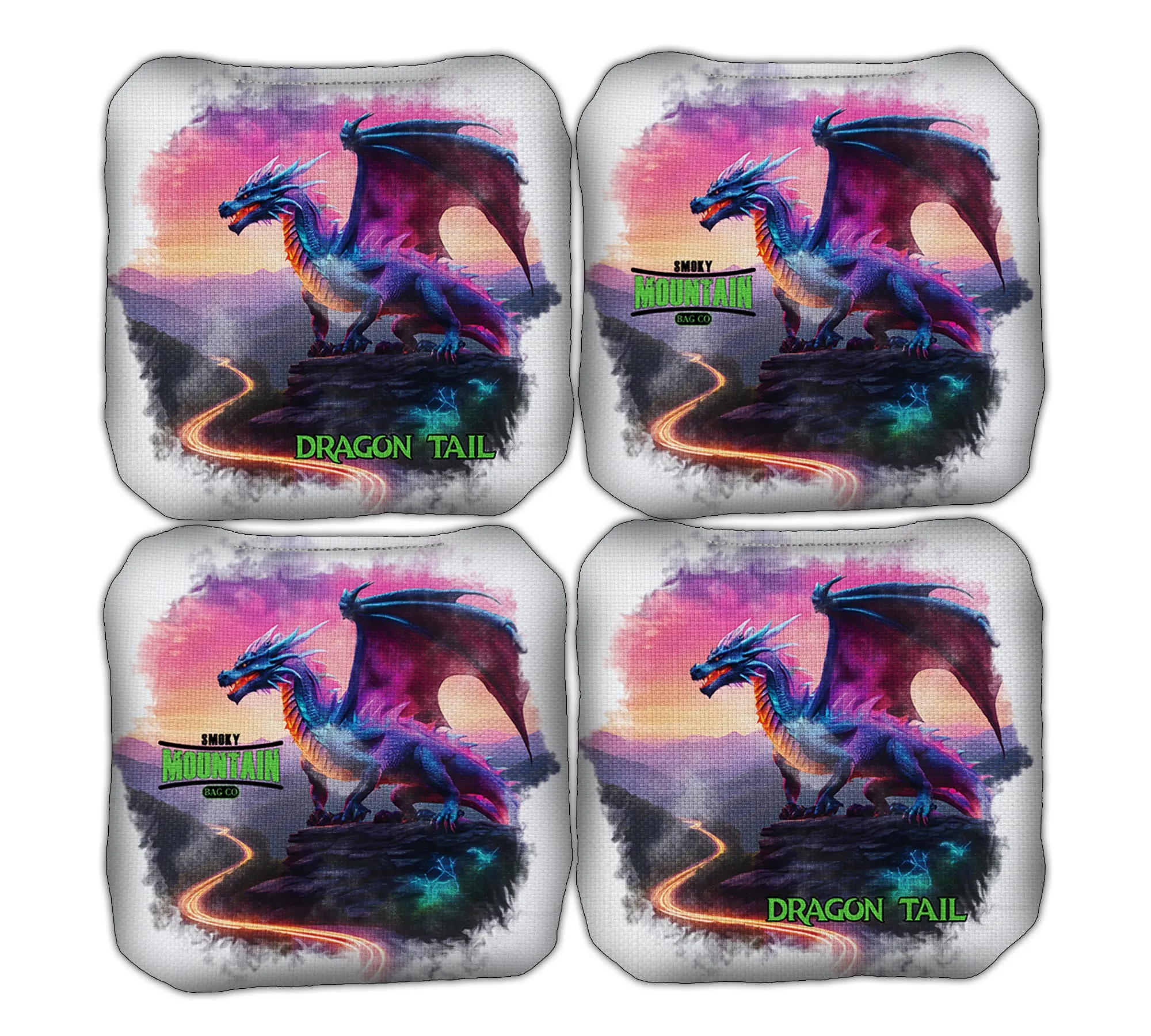 Dragon Tail - Professional Cornhole Bags - Set of 4 Bags - Speed 7/9