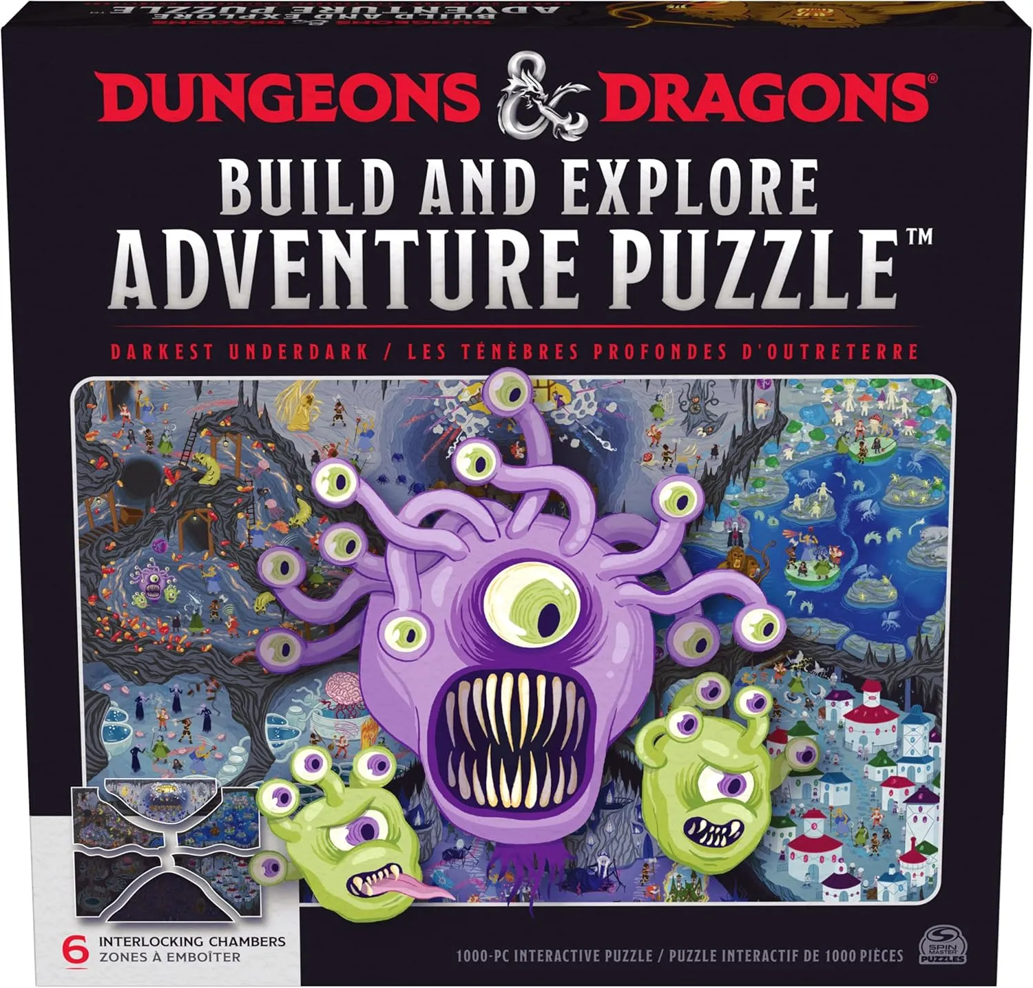 Dungeons & Dragons, Build and Explore Adventure Puzzle, DND Adult Puzzles, Dungeons and Dragons 1000 Piece Puzzles for Adults and Kids Ages 12 