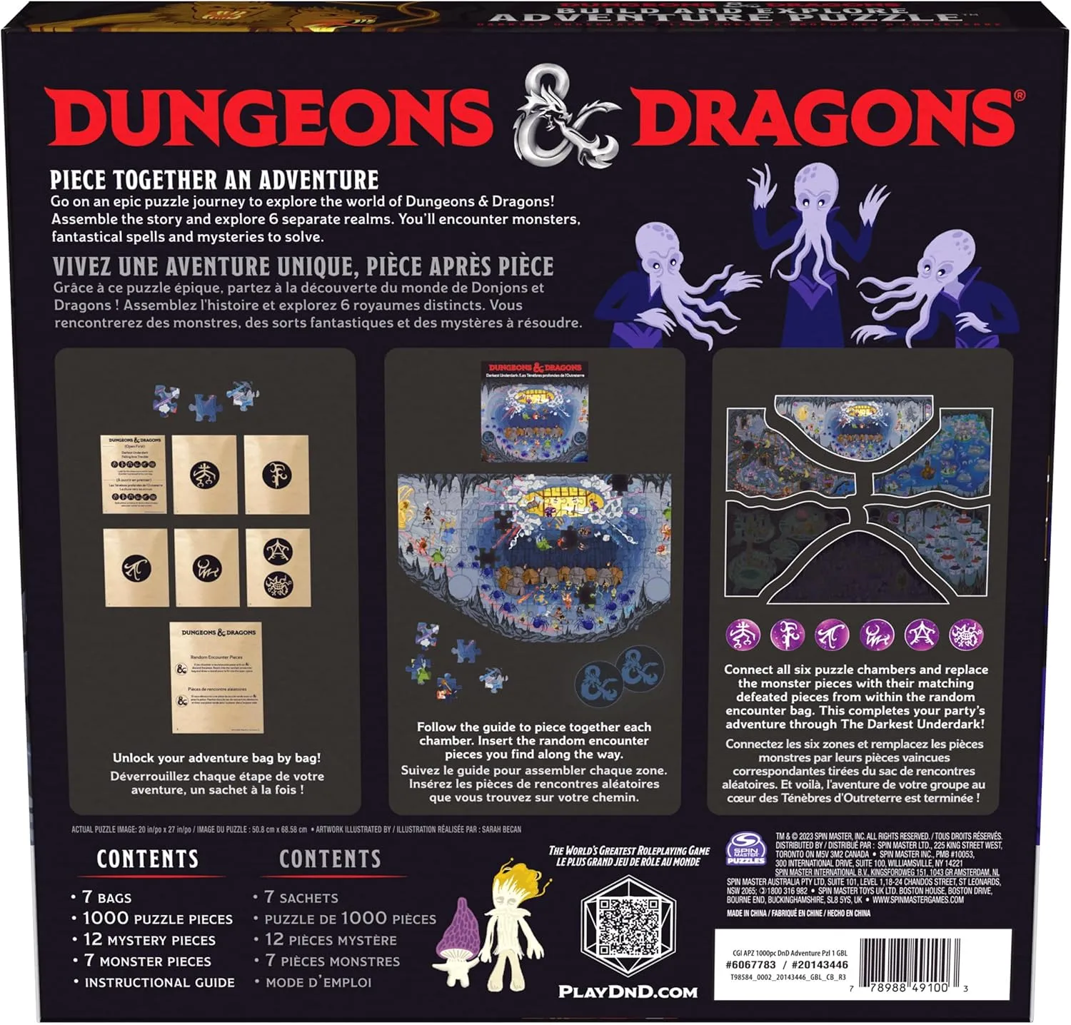 Dungeons & Dragons, Build and Explore Adventure Puzzle, DND Adult Puzzles, Dungeons and Dragons 1000 Piece Puzzles for Adults and Kids Ages 12 