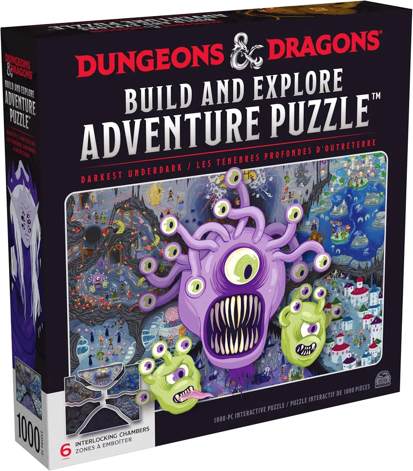 Dungeons & Dragons, Build and Explore Adventure Puzzle, DND Adult Puzzles, Dungeons and Dragons 1000 Piece Puzzles for Adults and Kids Ages 12 