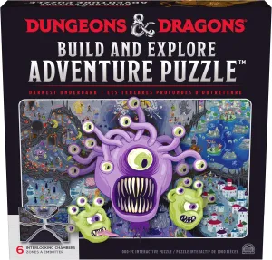 Dungeons & Dragons, Build and Explore Adventure Puzzle, DND Adult Puzzles, Dungeons and Dragons 1000 Piece Puzzles for Adults and Kids Ages 12 