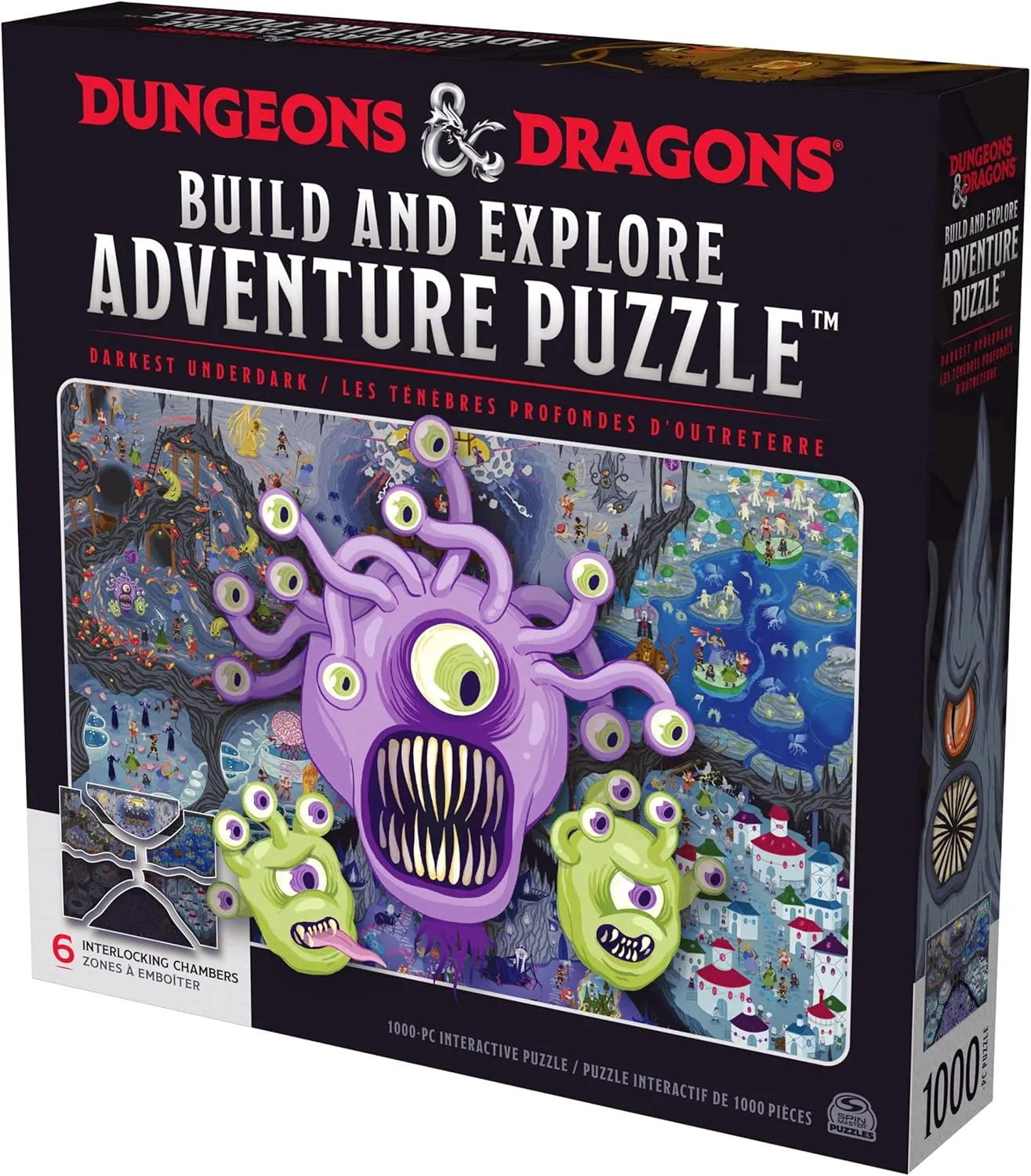 Dungeons & Dragons, Build and Explore Adventure Puzzle, DND Adult Puzzles, Dungeons and Dragons 1000 Piece Puzzles for Adults and Kids Ages 12 