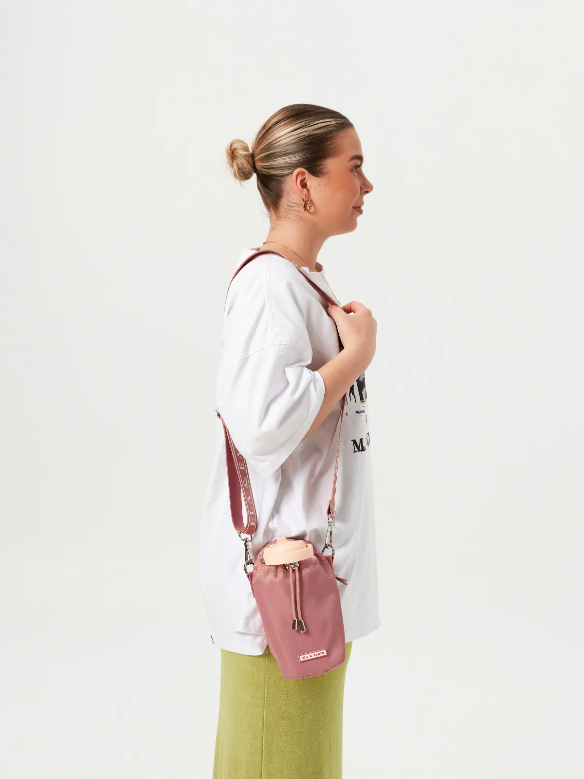 Dusty Pink - Arlo Kids Water Bottle Bag