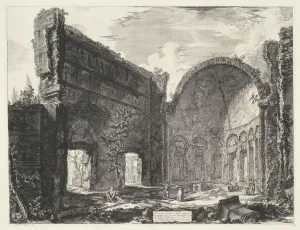 EAGBJTPTM Classic Pictures Printed Canvas Pictures Tivoli Remains of a Room Belonging to the Castro Praetorio in the Villa Adriana in Tivoli by Battista Piranesi Modern Print for Home Decor 60x90cm