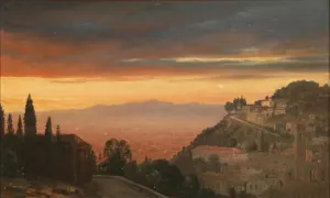 EAGBJTPTM Classic Pictures Printed Canvas Pictures View From Fiesole in Italy by Anders Anderson-lundby Modern Print for Home Decor 60x90cm