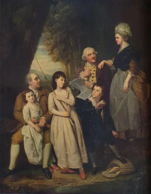 EAGBJTPTM Classic Print Artwork Poster Wall Decor Mr Mrs Burke of Carshaltonth by Johan Zoffany Posters And Prints for Home Decor 60x90cm