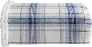 Eddie Bauer - Blanket, Super Soft Reversible Sherpa & Brushed Fleece Bedding, Throw Blankets for Couch, Ideal for Lounging (Edgewood Plaid Blue)