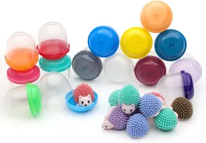 Entervending Hedgehog Mini Toys for Kids in Capsules - 50 Pcs of 1.1 Inch Plastic Capsules & Hedgehog Toy Figurines for Kids - Bulk Toys in Capsules - Easter Basket Stuffers