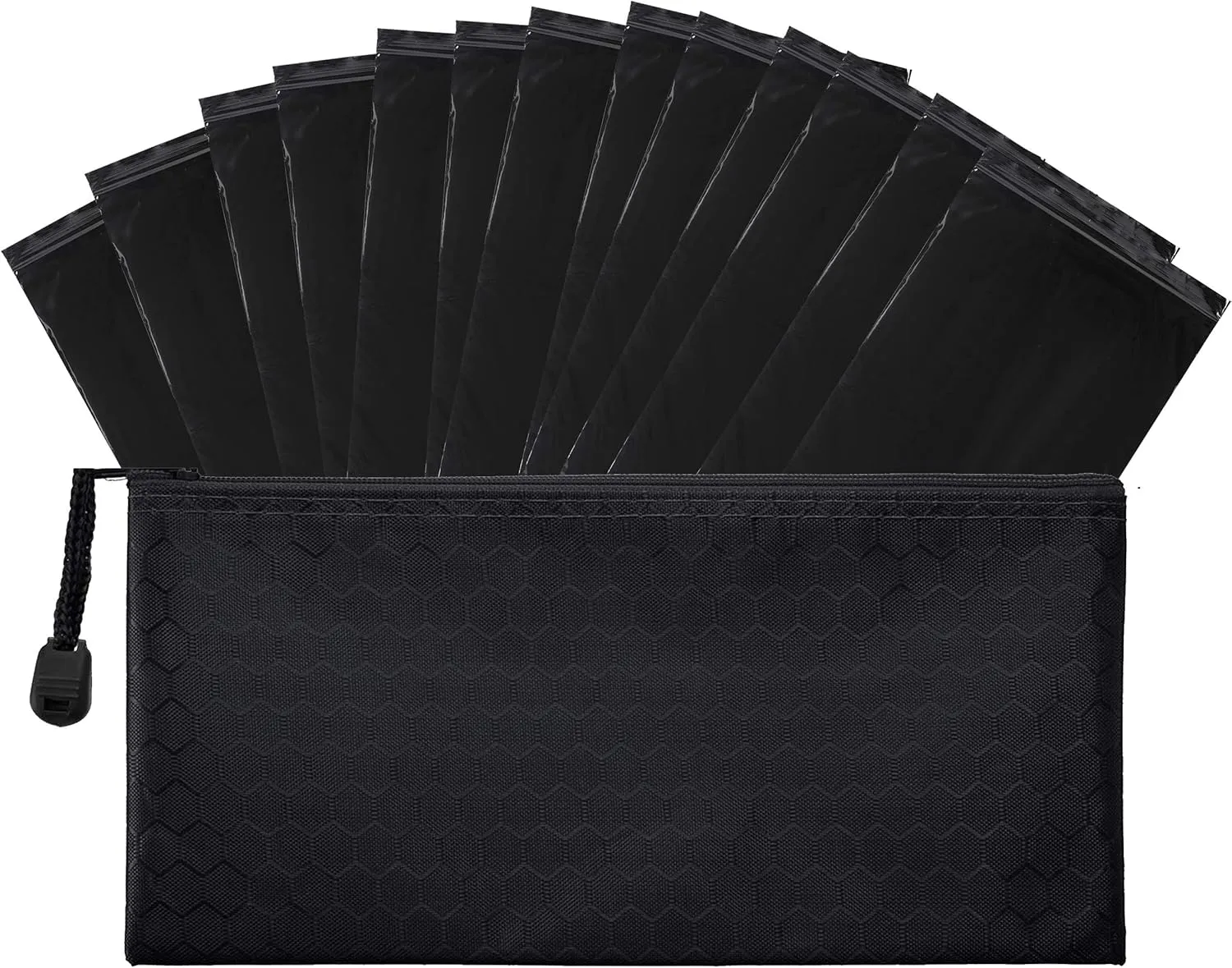 Feminine Personal Disposal Bags- 100 Black Opaque Bags for Sanitary Disposal, with Purse Pouch. Discreet Disposal for Tampons, Pads, and Liners (Black)
