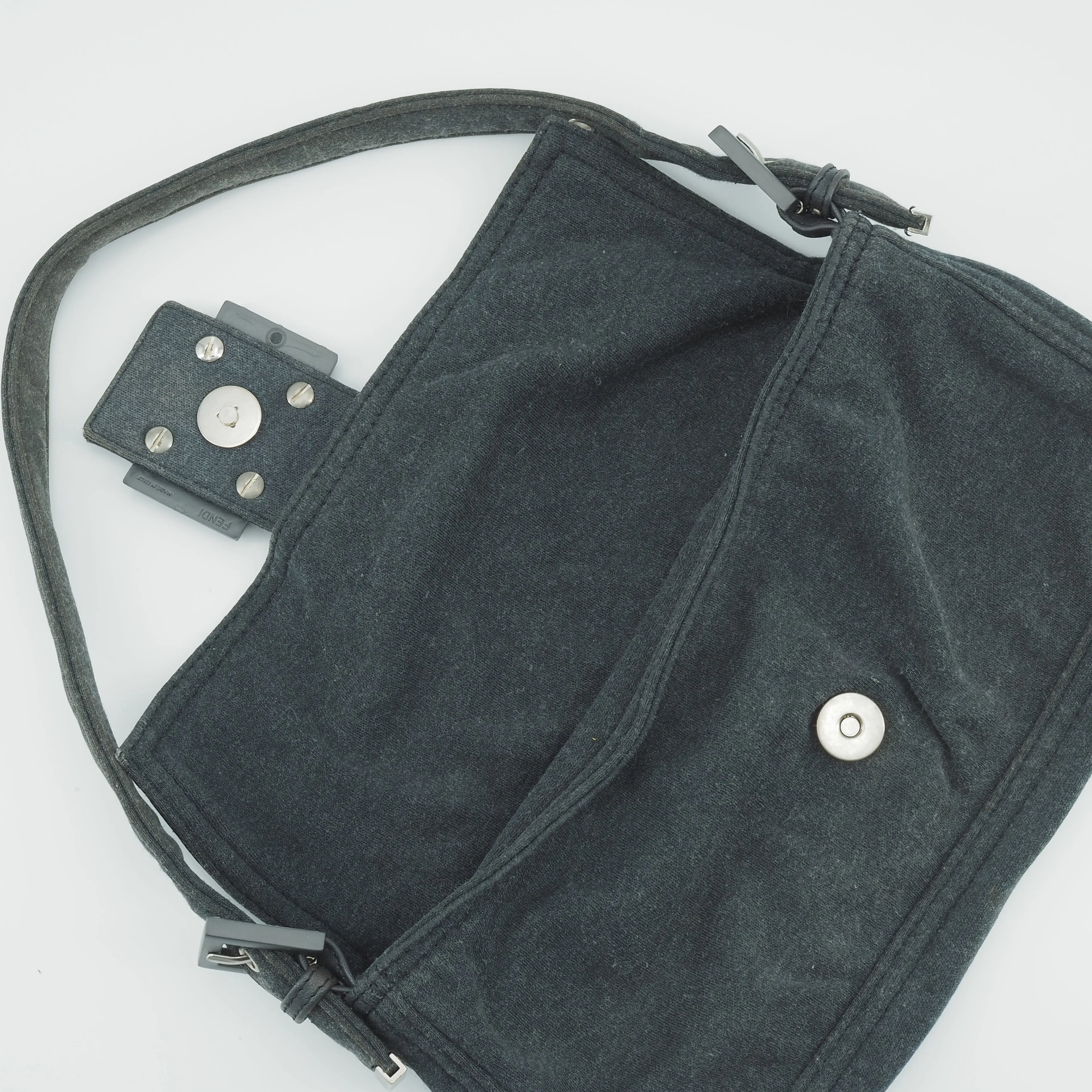 Fendi Baguette Grey Flannel