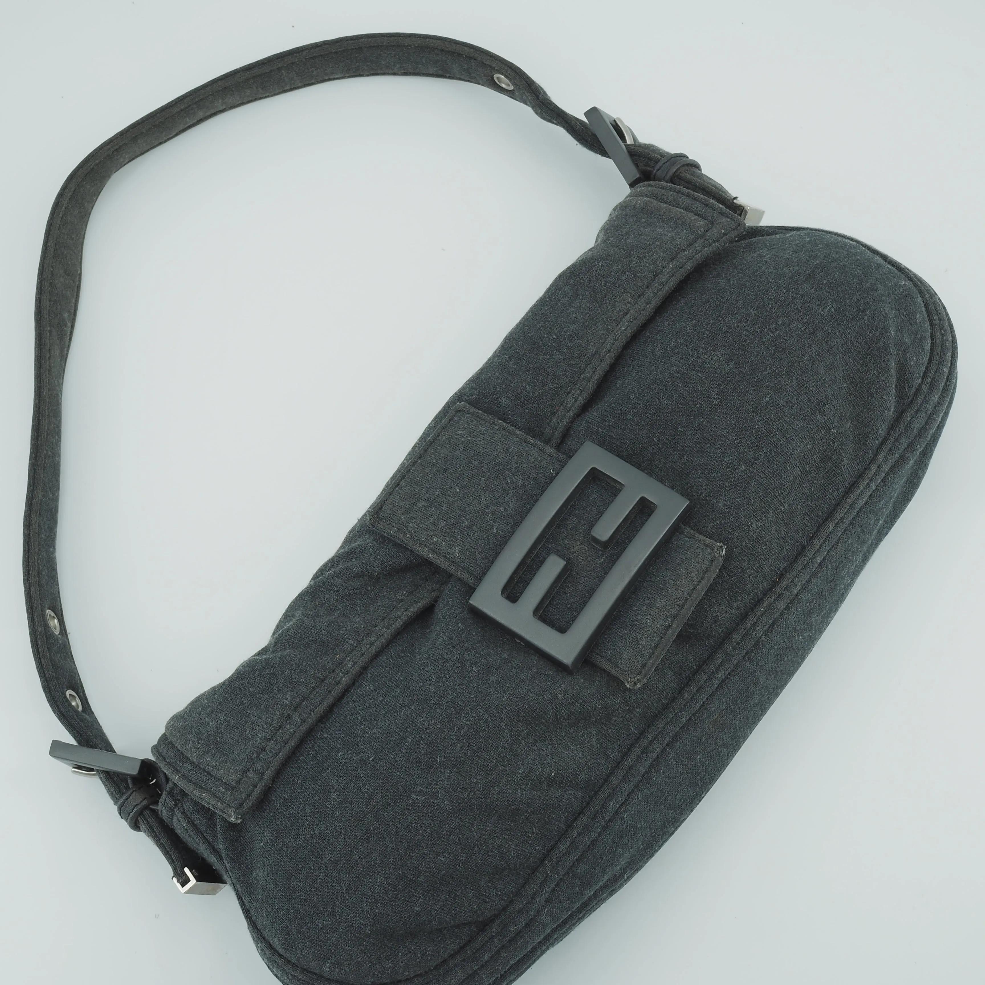 Fendi Baguette Grey Flannel