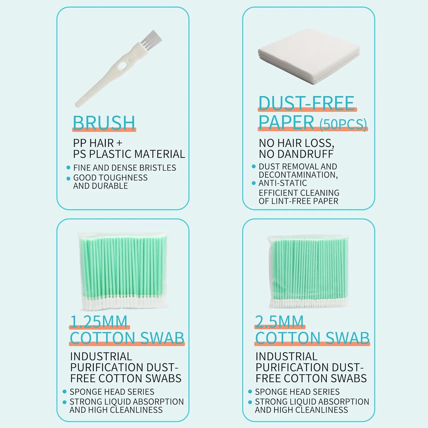 Fiber Optic Cleaning Kit with Fiber Cleaning Cassette for FC SC ST LC MU Connectors 1.25mm/2.5mm Fiber Cleaner Pen