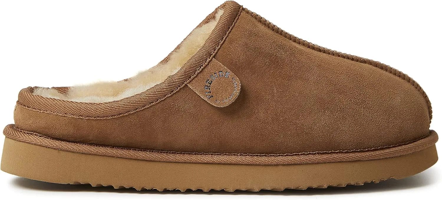 Fireside by Dearfoams Men's Grafton Genuine Shearling Indoor/Outdoor Clog