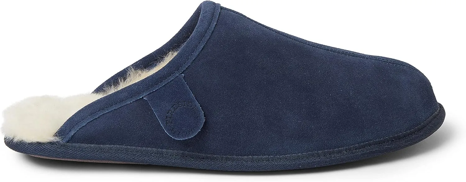 Fireside by Dearfoams Men's Warwick Water Resistant Shearling Scuff Slipper