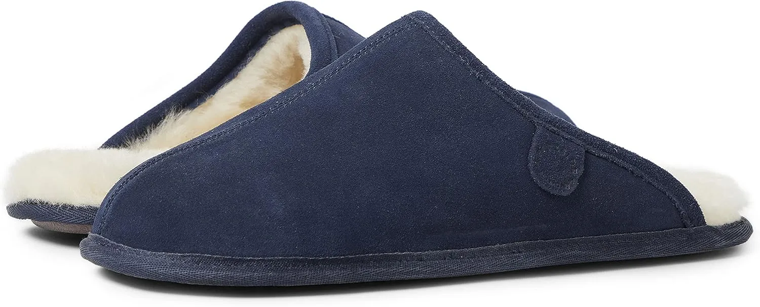 Fireside by Dearfoams Men's Warwick Water Resistant Shearling Scuff Slipper