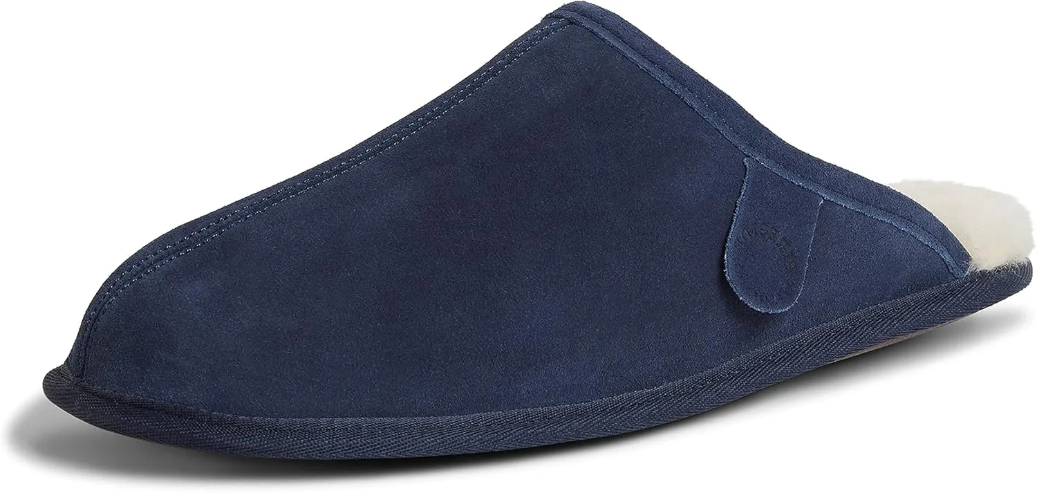 Fireside by Dearfoams Men's Warwick Water Resistant Shearling Scuff Slipper