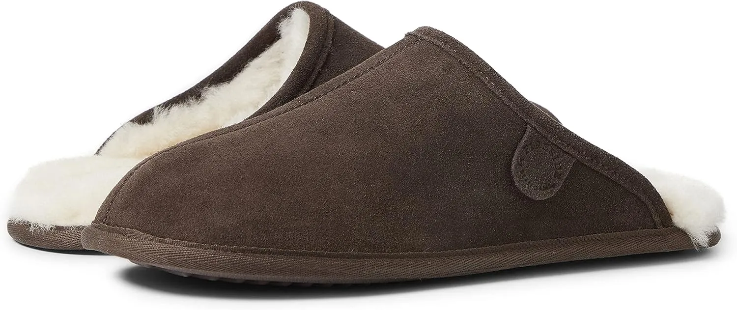 Fireside by Dearfoams Men's Warwick Water Resistant Shearling Scuff Slipper