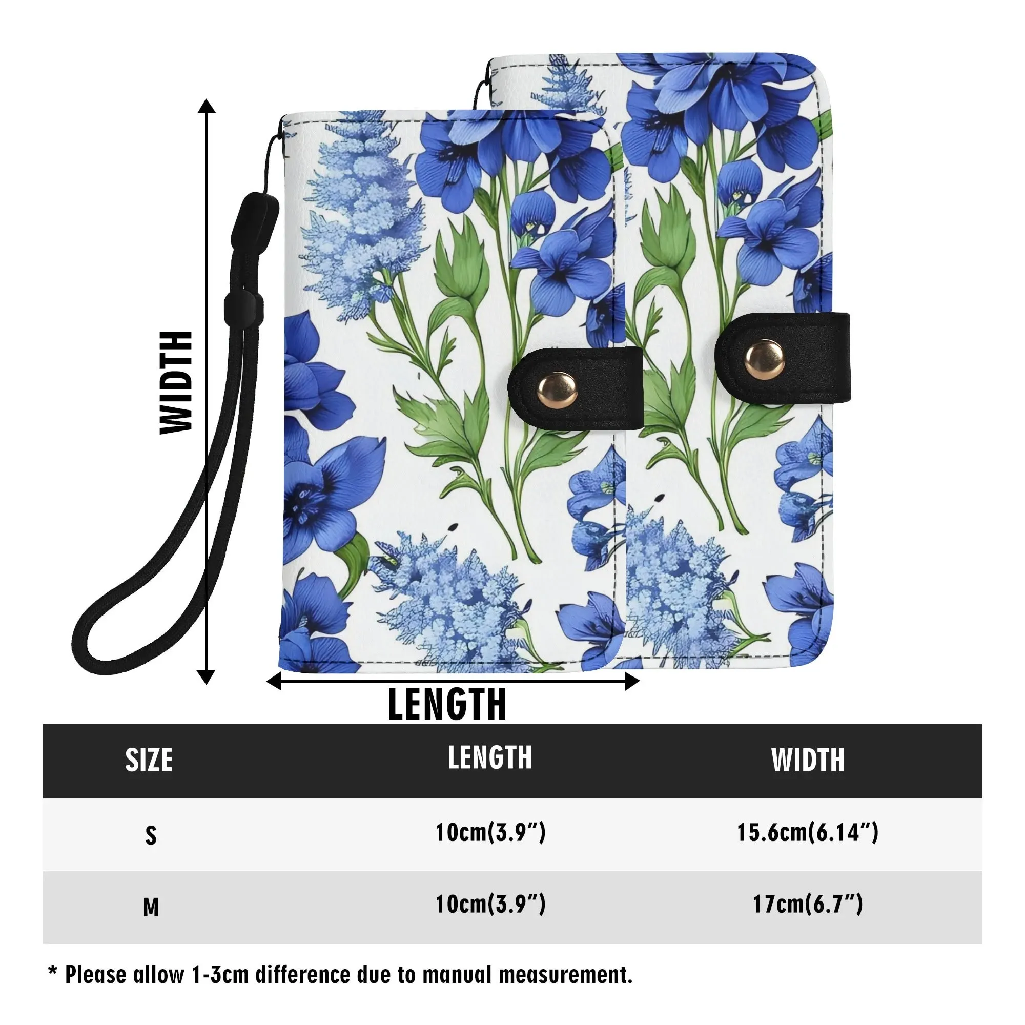 Floral Pattern Brown PU Leather Phone Flip Case with Coinpurse