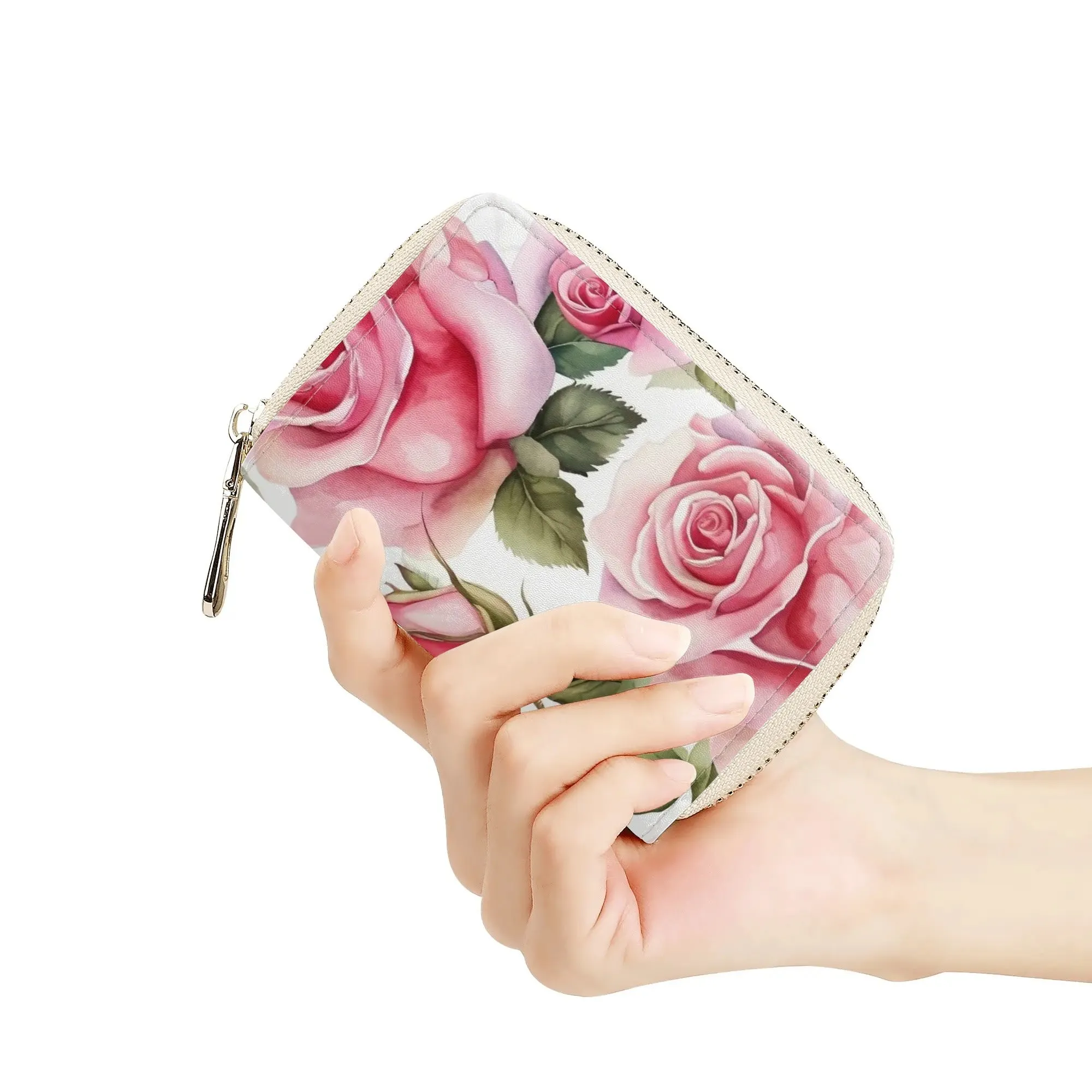 Floral Pattern Brown PU Leather Phone Flip Case with Coinpurse