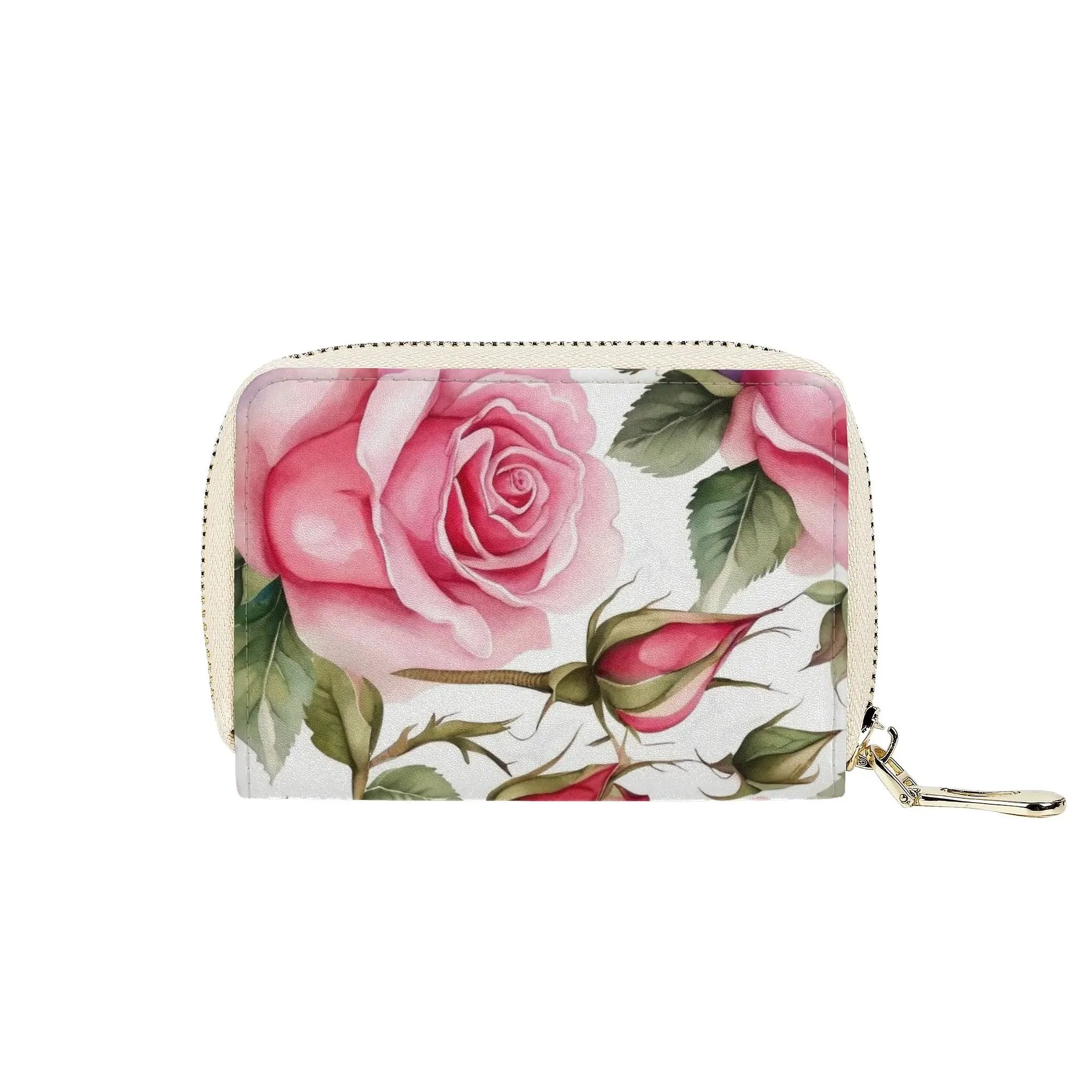 Floral Pattern Brown PU Leather Phone Flip Case with Coinpurse
