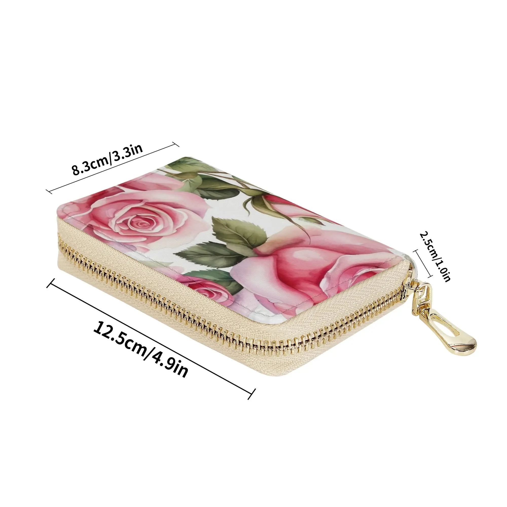 Floral Pattern Brown PU Leather Phone Flip Case with Coinpurse