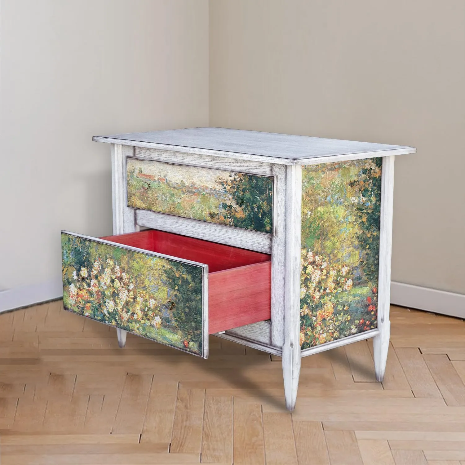 Flortlias Large Decoupage Paper for Furniture, Floral Printed Tissue Paper for Furniture, DIY Crafts Rice Papers, Bloom Lily, 33.07'' x 39.37''