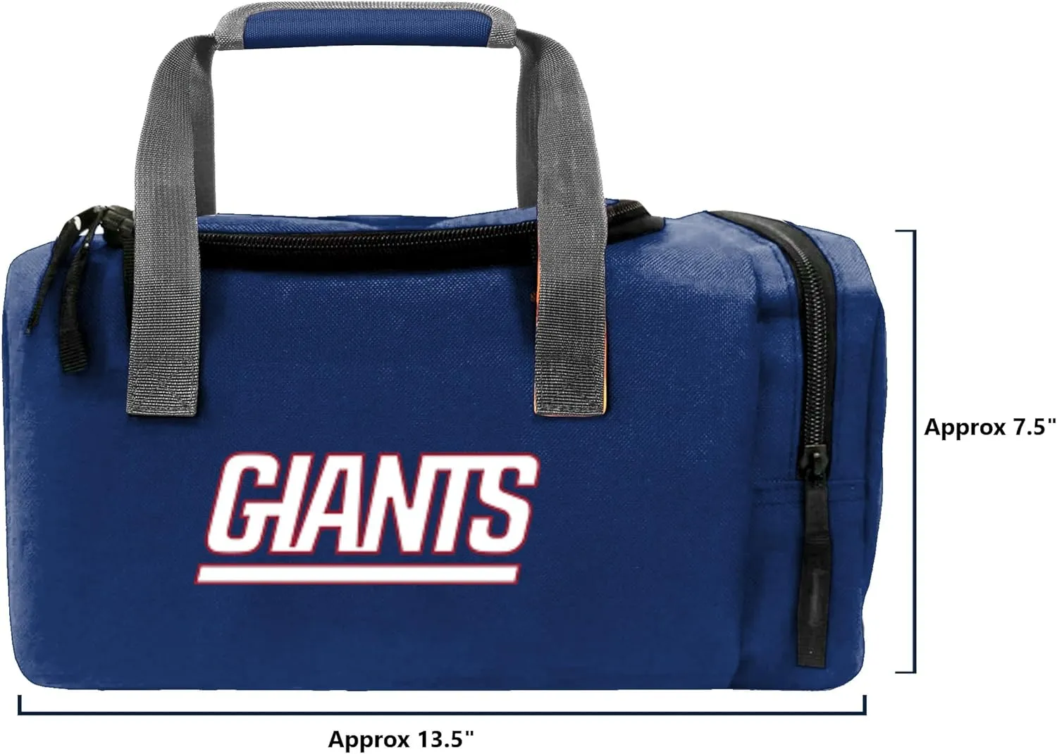 FOCO - NFL Officially Licensed Team Logo Insulated Zippered Lunch Box Cooler Duffel Bag with Zippered Side Pocket