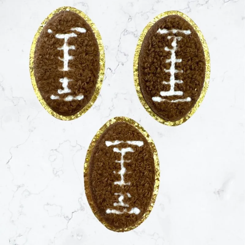 Football  Patch - Iron On 2" Inch Glitter Chenille Patch,  , Football team mom sweatshirt, team shirts