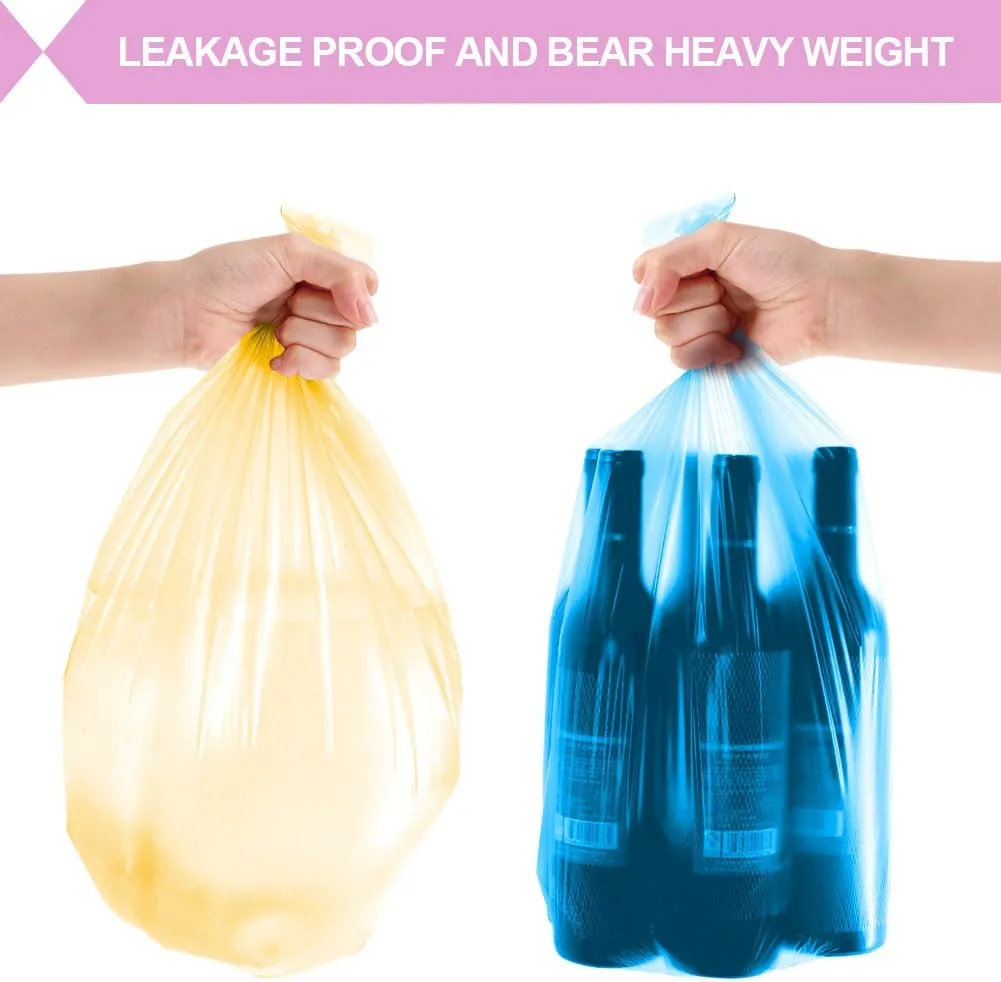 Forid Small Trash Bags for Bathroom - 2.6 Gallon Garbage Bags Unscented,Extra Thick Strong Wastebasket Can Liners for Home Office Bedroom,150 Count 5 Color