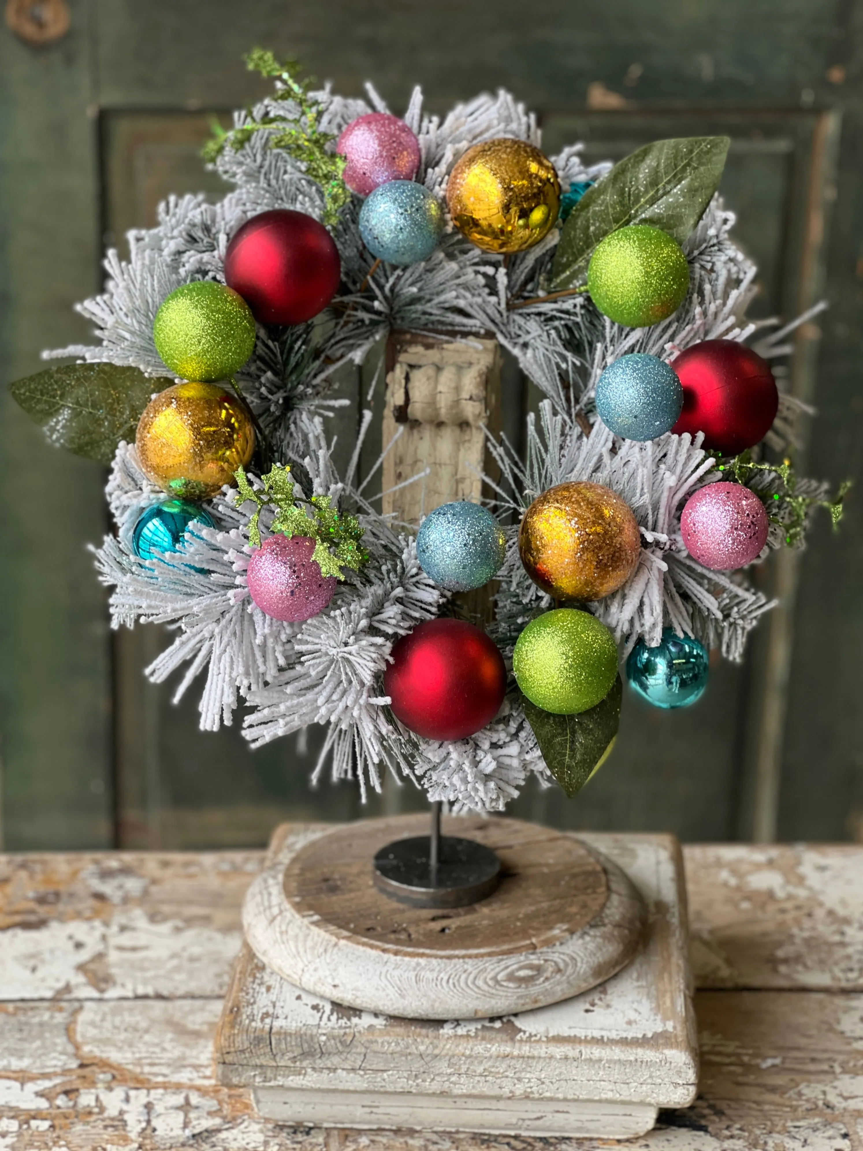 Frosted & Flashy Candle Ring | 17" | CLOSEOUT   CLEAN UP SPECIAL!  From $8.95 - Last 12pcs!