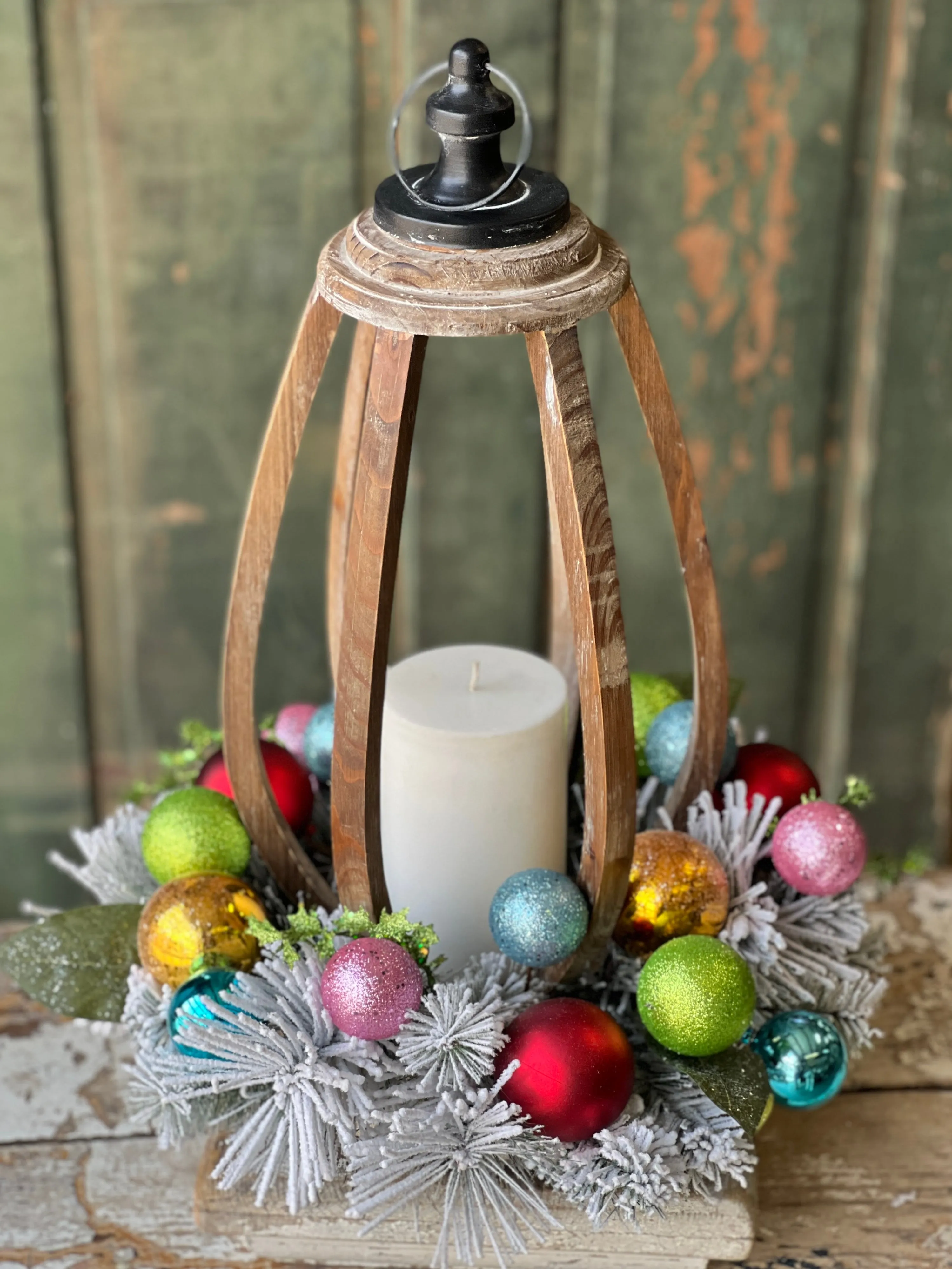 Frosted & Flashy Candle Ring | 17" | CLOSEOUT   CLEAN UP SPECIAL!  From $8.95 - Last 12pcs!
